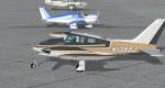 FSX Cessna 310 black and tan on white N1358J Textures